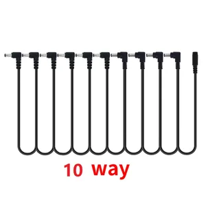 Chuỗi cáp Daisy 1 đến 2, 3, 5, 6, 8, 10 cách, hiệu ứng bàn đạp phụ kiện guitar, bộ chuyển đổi phích cắm 9V DC, dây nguồn 12 Bàn chân thực phẩm cáp bán hàng chính - №5