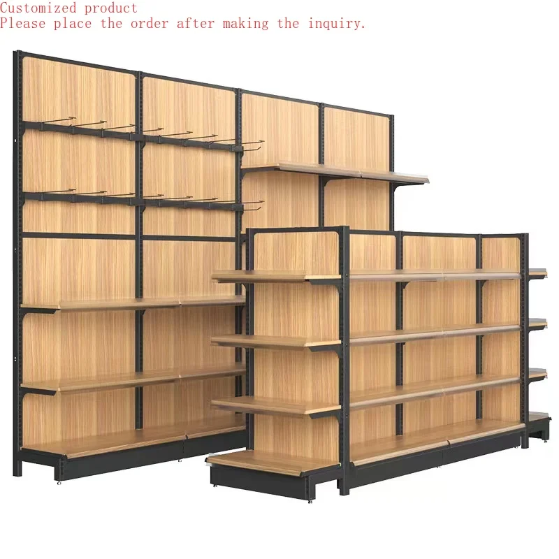 

Custom.Высококачественные двухсторонние полки для магазинов, витрины, деревянные полки для магазинов, стеллаж для витрины
