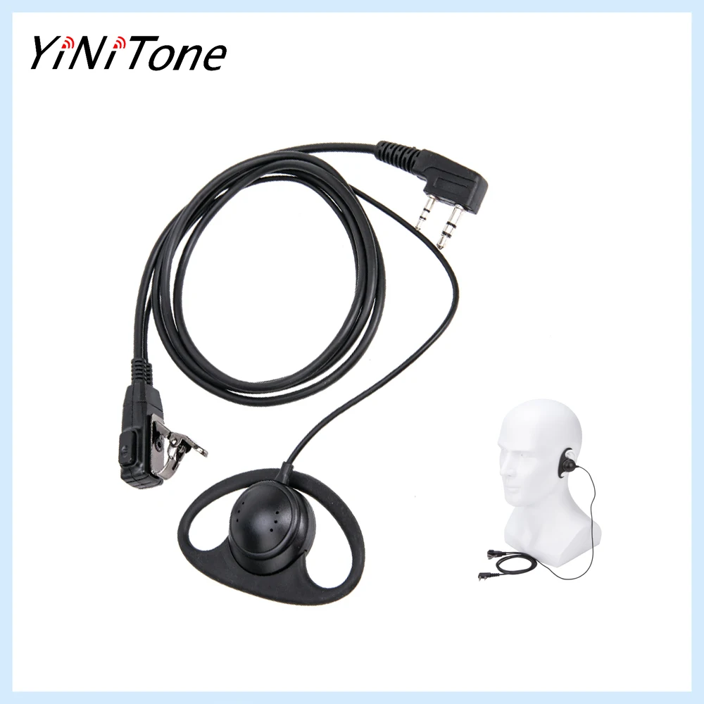 

Наушник D-образной формы с микрофоном для Baofeng UV-5R UV-82 UV-8D BF-888S, Kenwood TK-2107 TK-2207 KPG29D KPG55D