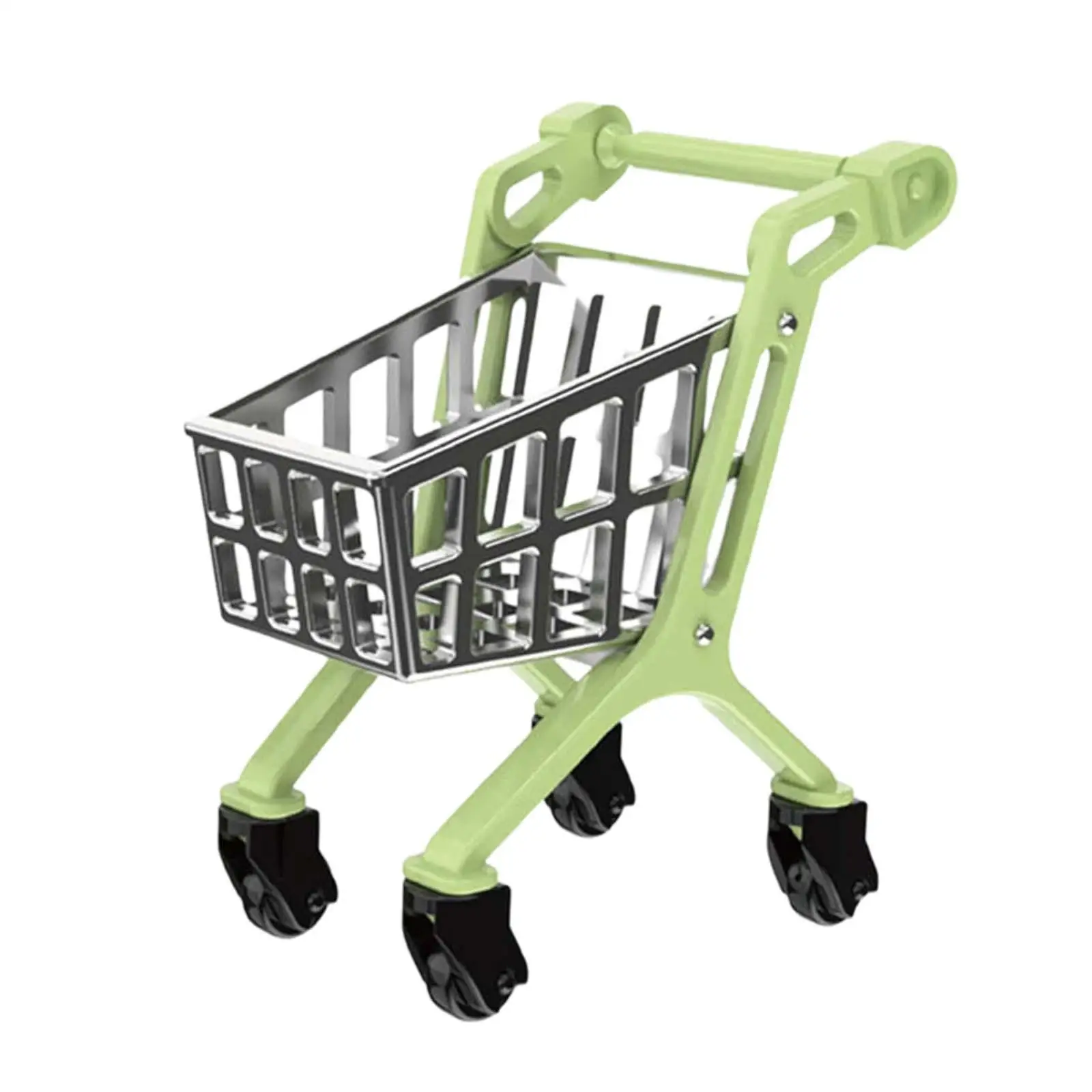 Miniature Garden Cart 1/12 Kids Birthday Gifts Funny Supermarket Handcart