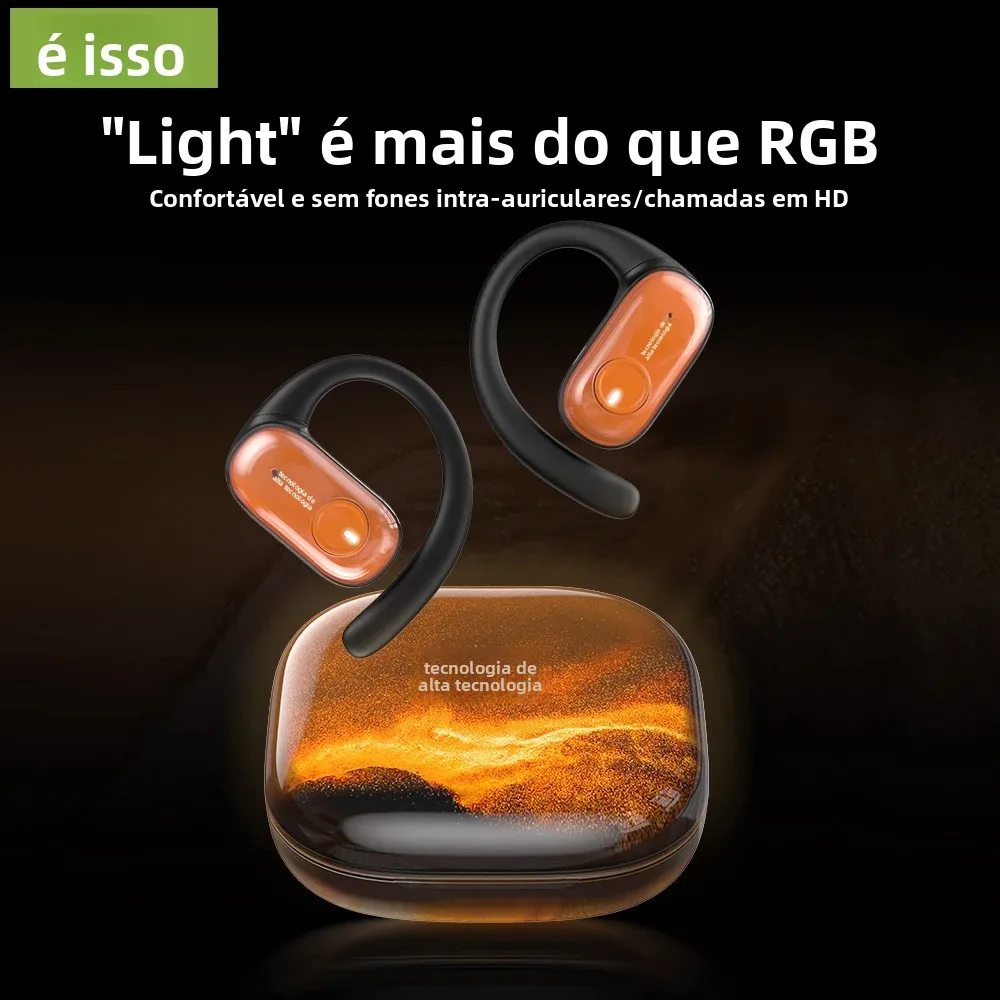Htc ne10 bluetooth fone de ouvido ai tradutor fones de ouvido luz noturna fone de ouvido hd chamada sem fio com microfone fones de ouvido abertos