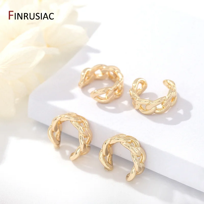 Clips d\'oreille en cuivre plaqué or pour femmes, boucles d\'oreilles en métal, bijoux de haute qualité, nouvelle mode, vente en gros