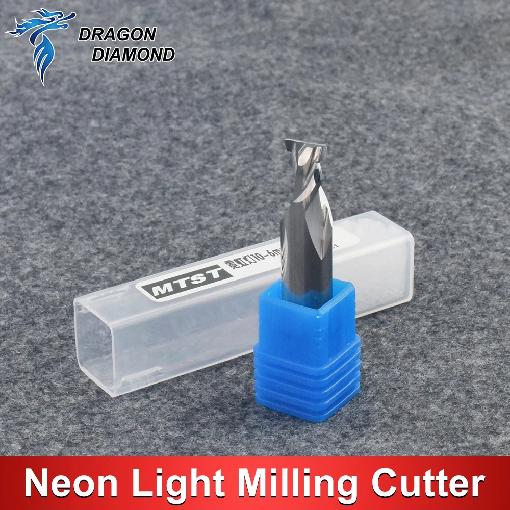 6mm 8mm 12mm Neon Light Stripe Milling Cutter CNC Router Bits LED Neon Bendable End Mill For Led Neon Signmaking