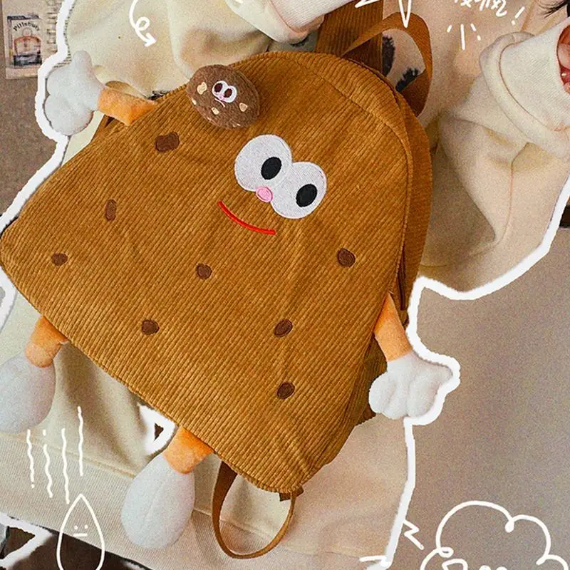 Kids Backpack For School Cookies Shape Children Backpack Adjustable Kids Bookbag Cartoon Back Pack Small Kids Backpack School