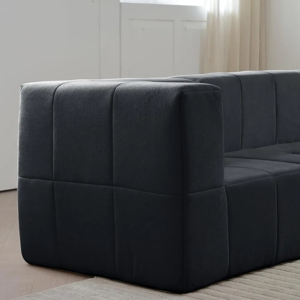 Sofa Sectional Modular Sofa Terkompresi Modern Sofa Busa 3 Dudukan untuk Ruang Tamu