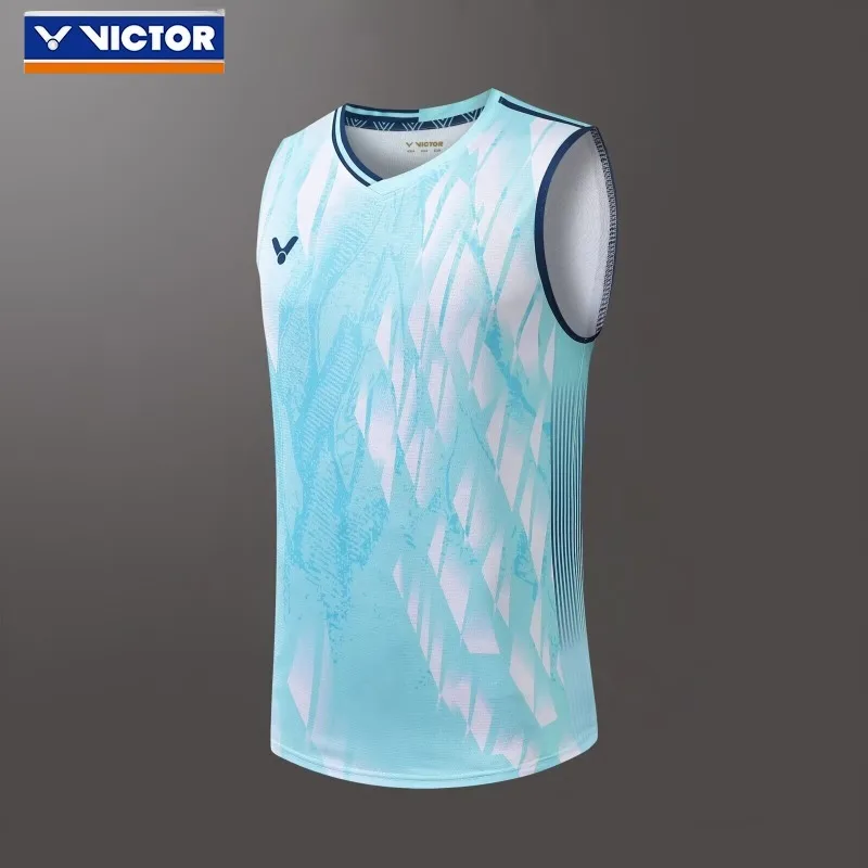 Victor man Badminton wear sleeveless top short sleeve training breathable absorbent outdoor sports quick drying running shirt