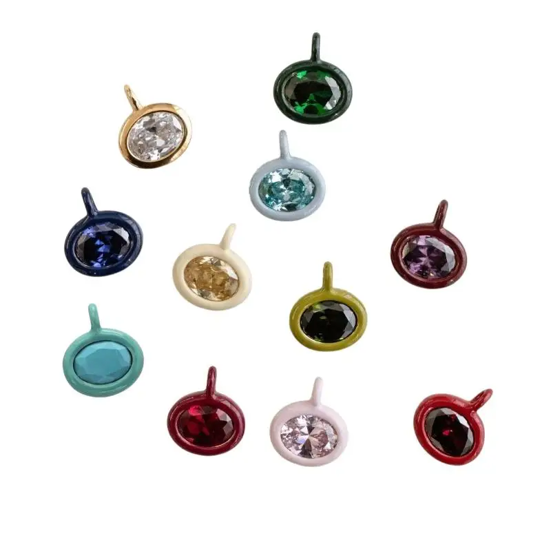 Wasserdichter Zirkon-Anhänger aus Edelstahl, bunte Dezember-Mode-DIY-Charms für die Schmuckherstellung, Accessoire für Partys – Detail 6