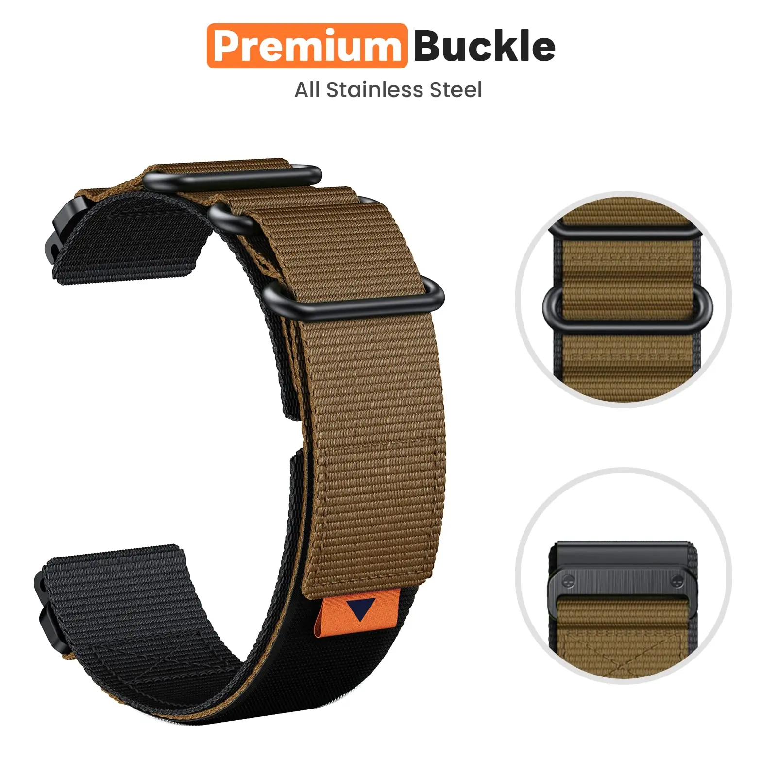 حزام ساعة نايلون ممتاز 22 مم 26 مم، لـ Garmin Fenix 5 6 7، 5X 6X 7X - مثالي للأنشطة الخارجية EnduroBAND