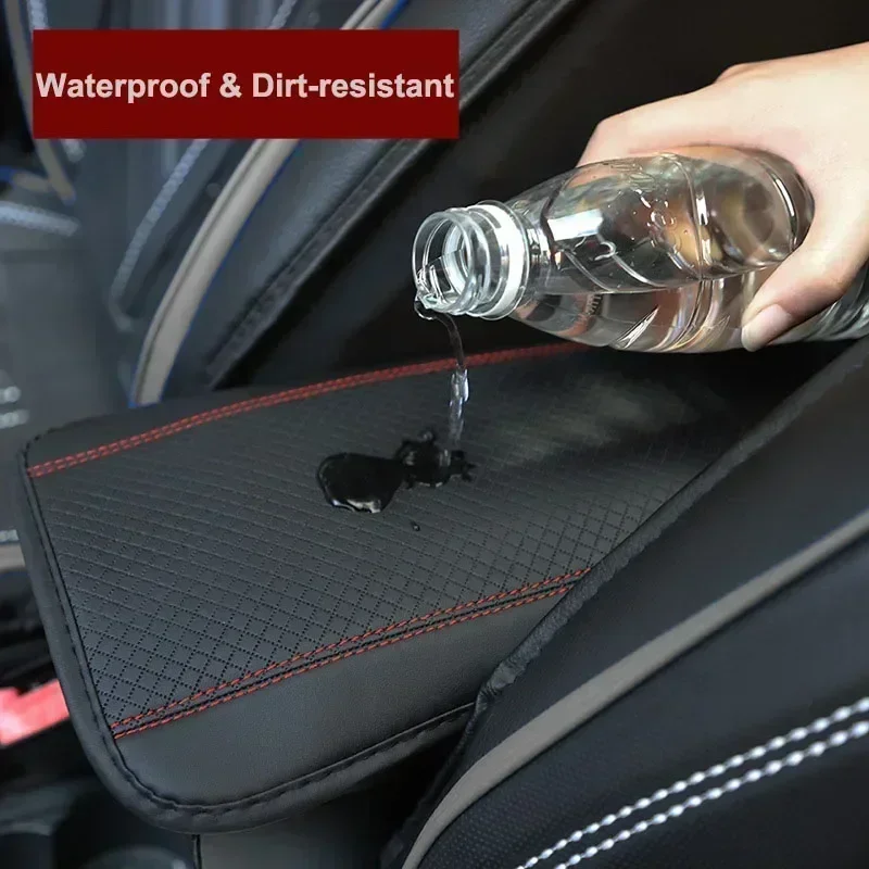 Fashion Leather Central Console Armrest Pad Non-Slip Protection Mat Car Armrest Box Pad for Car Universal Accessories