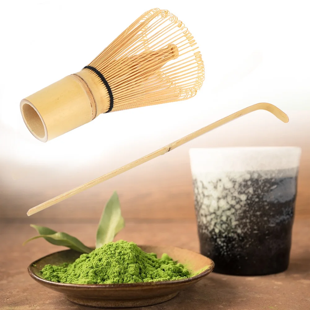 

Bamboo Matcha Making Set Chasen Whisk Handcrafted Chashaku Scoop with Hook for Japanese Tea Ceremony Home