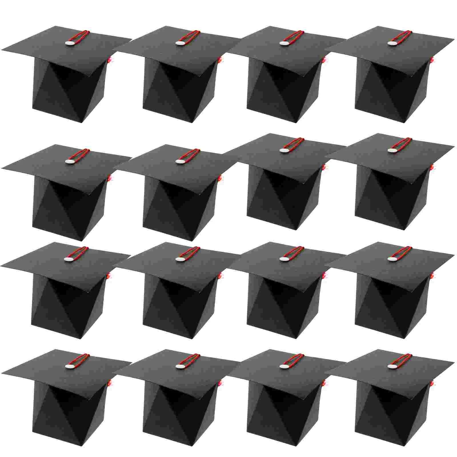 50 Pcs Graduation Hat Bachelor Packing Box Gifts Party Favors Wedding Sweets Container Child