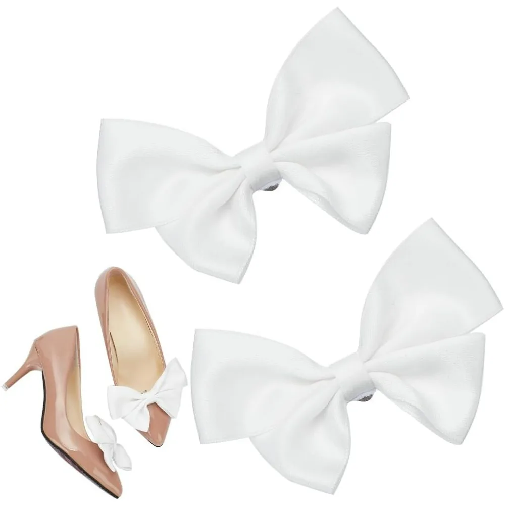 Bow Shoe Clips Wedding Bow  Buckles Bridal Removable Clips Bowknot  Buckle Bag Clothing Hair Decorations for Women