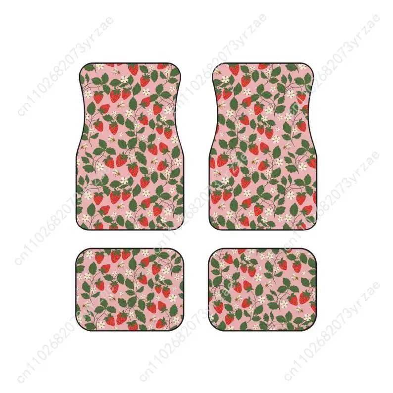 

Strawberry Bee 4pcs Universal Car Floor Mats All-Season Fashionable Auto Interio Absorbent Non-Slip Washable Car Floor Mats