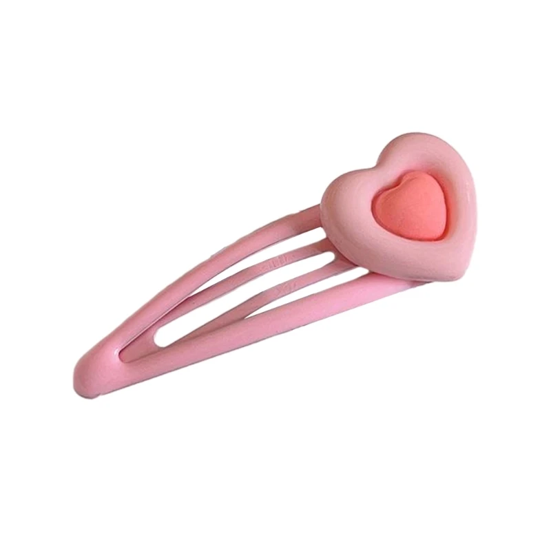 2023 New  Heart Shape Hairpins Hot Girls Duckbill Heart Hair Clip Spring Summer Hair Clip for Woman Ponytail Hair Clip