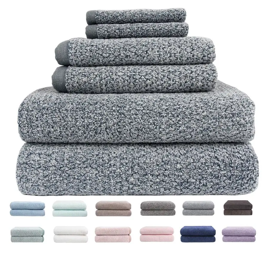 

Набор из 6 банных полотенец с жаккардовым узором Diamond, роскошные супермягкие полотенца увеличенного размера, высокоабсорбирующие, быстросохнущие, с жаккардовым узором Diamond.