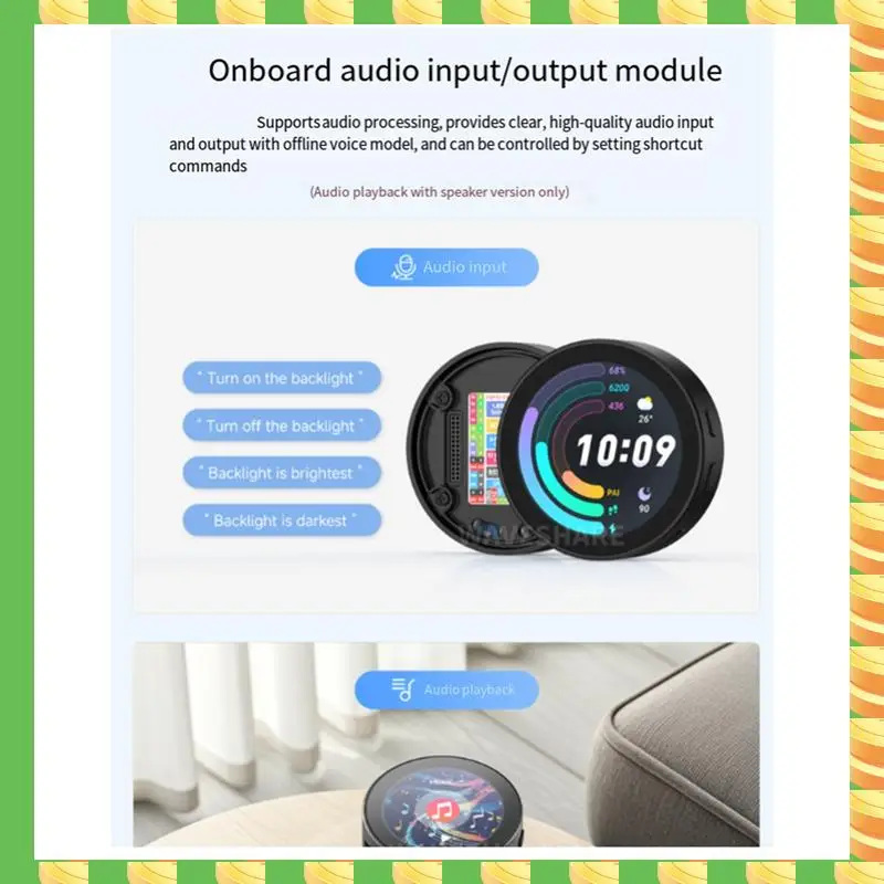 

AB53 ESP32-S3 1,85-дюймовый круглый дисплей Разработка AI-плата 360X360 поддерживает Wi-Fi Bluetooth AI Распознавание голоса