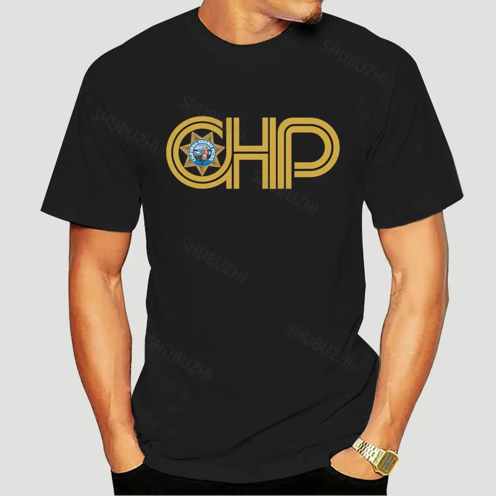 Summer mens black t-shirt CHP California Highway Patrol Mens Graphic Tee Shirt Casual T Shirt Summer Fashion Short Sleeve Tops