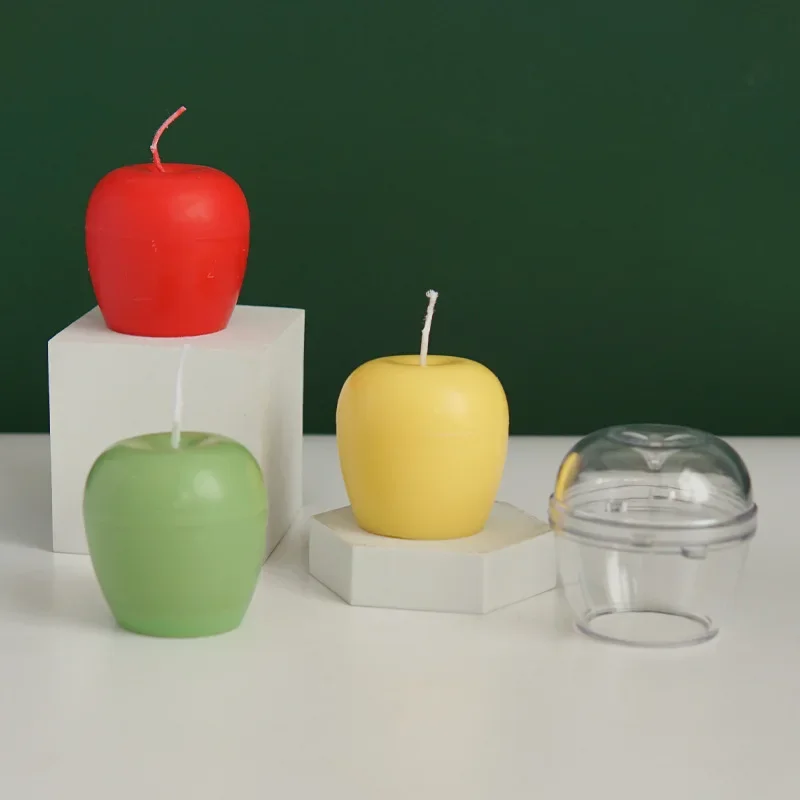 DIY Apple Mold for Candle Making Handmade Plastic Scented molds for candles Apple Shape Candle Moulds Christmas Molds