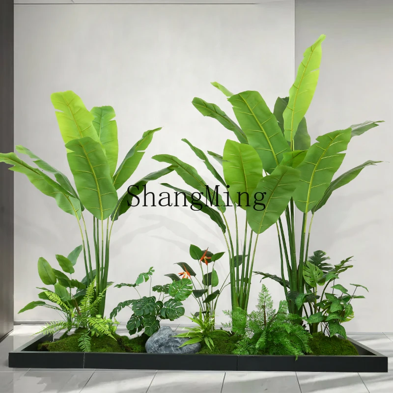 

ZYY simulated plant landscaping decoration simple style indoor entrance corner stairs under the arrangement of ornaments