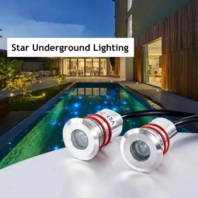 

Star Underground Light Outdoor 1W Underground Led Light 12v Deck Lights Grondspots Ip68 Waterproof Terrace Underwater Floor Lamp