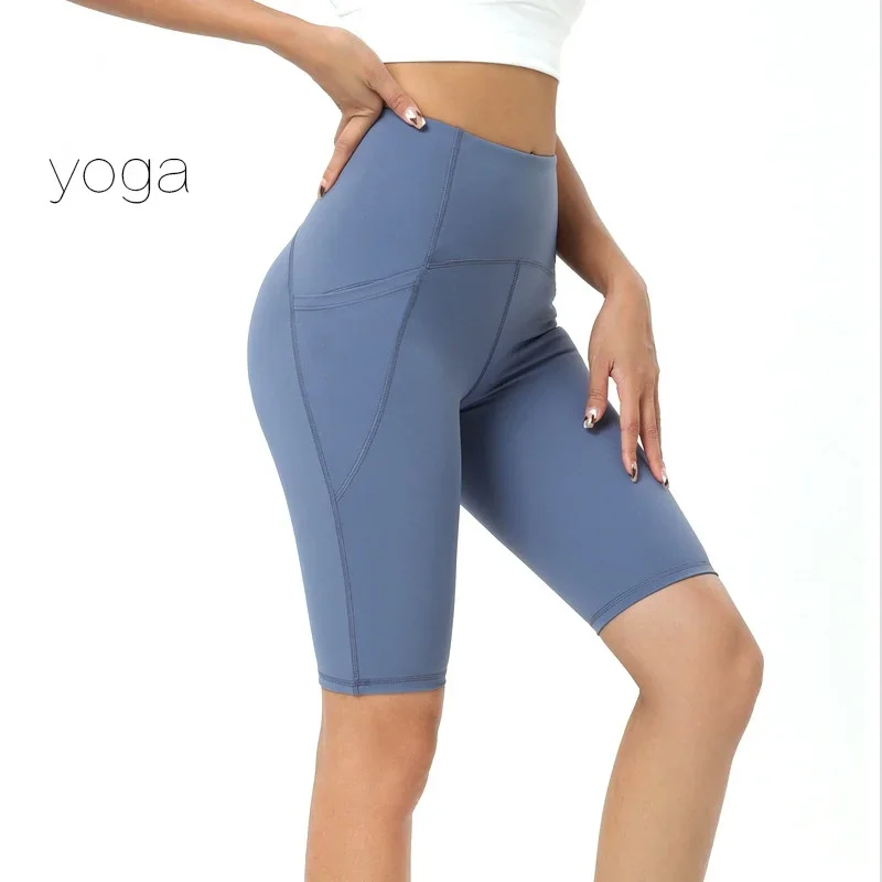 

al yoga Five-point Barbie shorts Thin stretch yoga leggings for women wearing fitness cycling pants