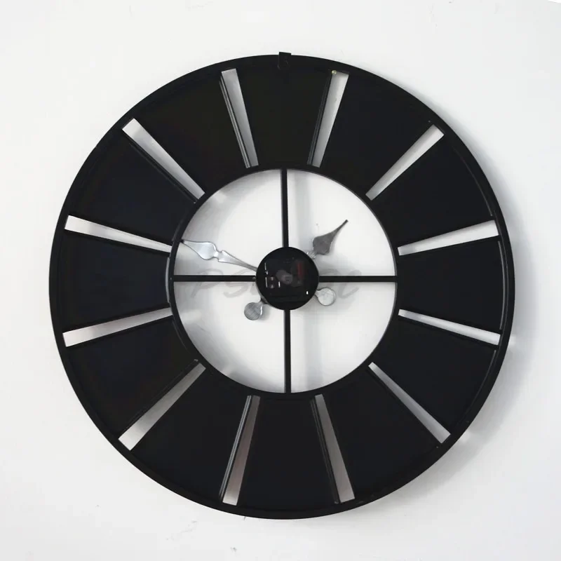 New Clock Digital Circular Retro Wall Clock Creative License Plate Wall Clock Sticker Iron Decoration