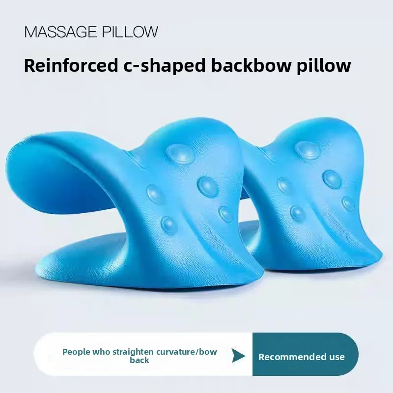 C-shaped Pillow Cervical Massage Pillow Neck Correction Traction Support Massage Pillow Health Protection Equipment