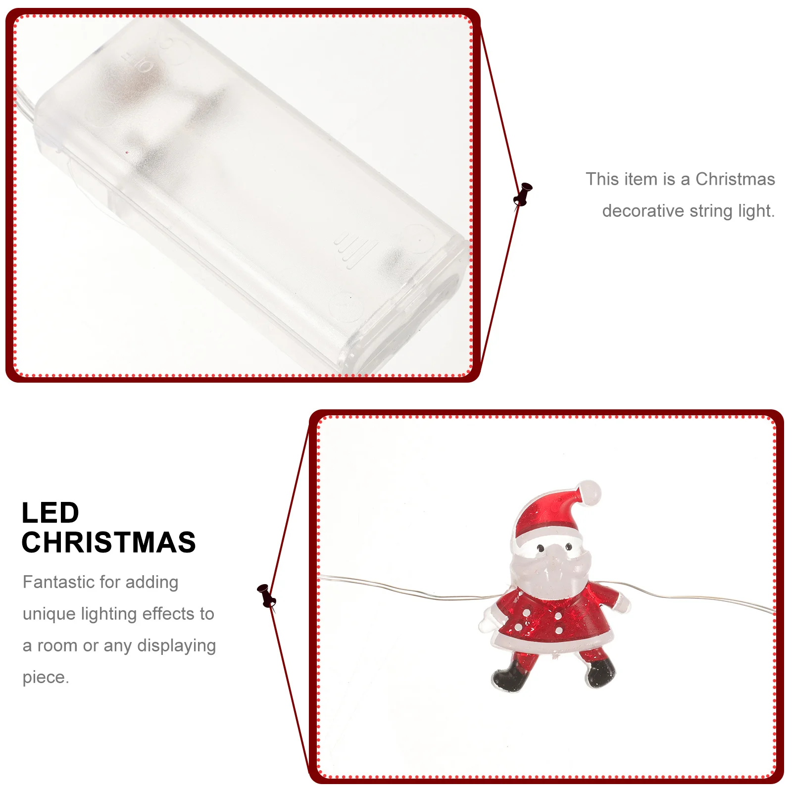 

Santa Claus Led String Lights Copper Wire Fairy Lights For Christmas Party Decoration Indoor Outdoor Holiday Hanging Light