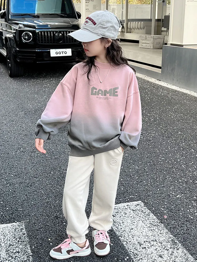 Girl Loose Pullover Hoodie Clothes for Teens Fashion Kids Sweatshirt Hoodies Casual StreetwearHarajuku Cool 6 8 10 12 14 Years