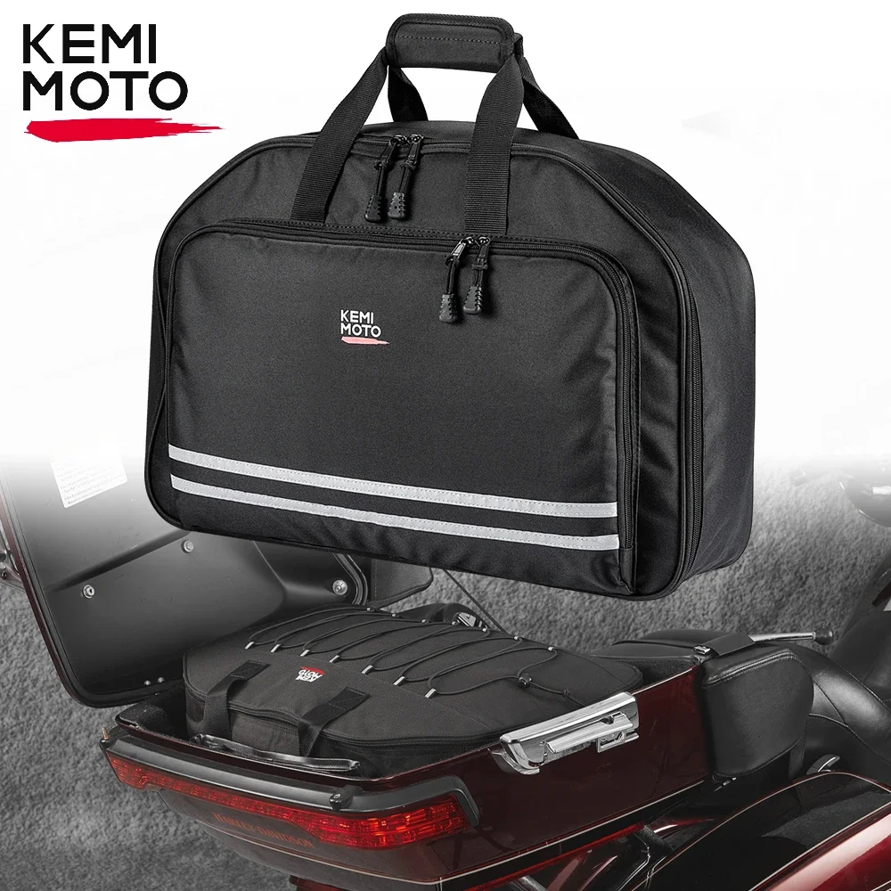 KEMIMOTO Tour Pack Organizer Motorcycle Luggage Rack Storage Bag for Touring Models Road King Road Glide Street Glide Saddlebags