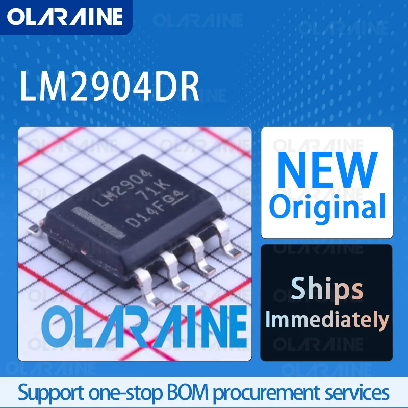 

10/50/100Pcs LM2904DR SOIC-8 original ic chip Operational amplifiers RoHS 2 Channel GBP-700 kHz Vos - 7 mV Ib - 250 nA