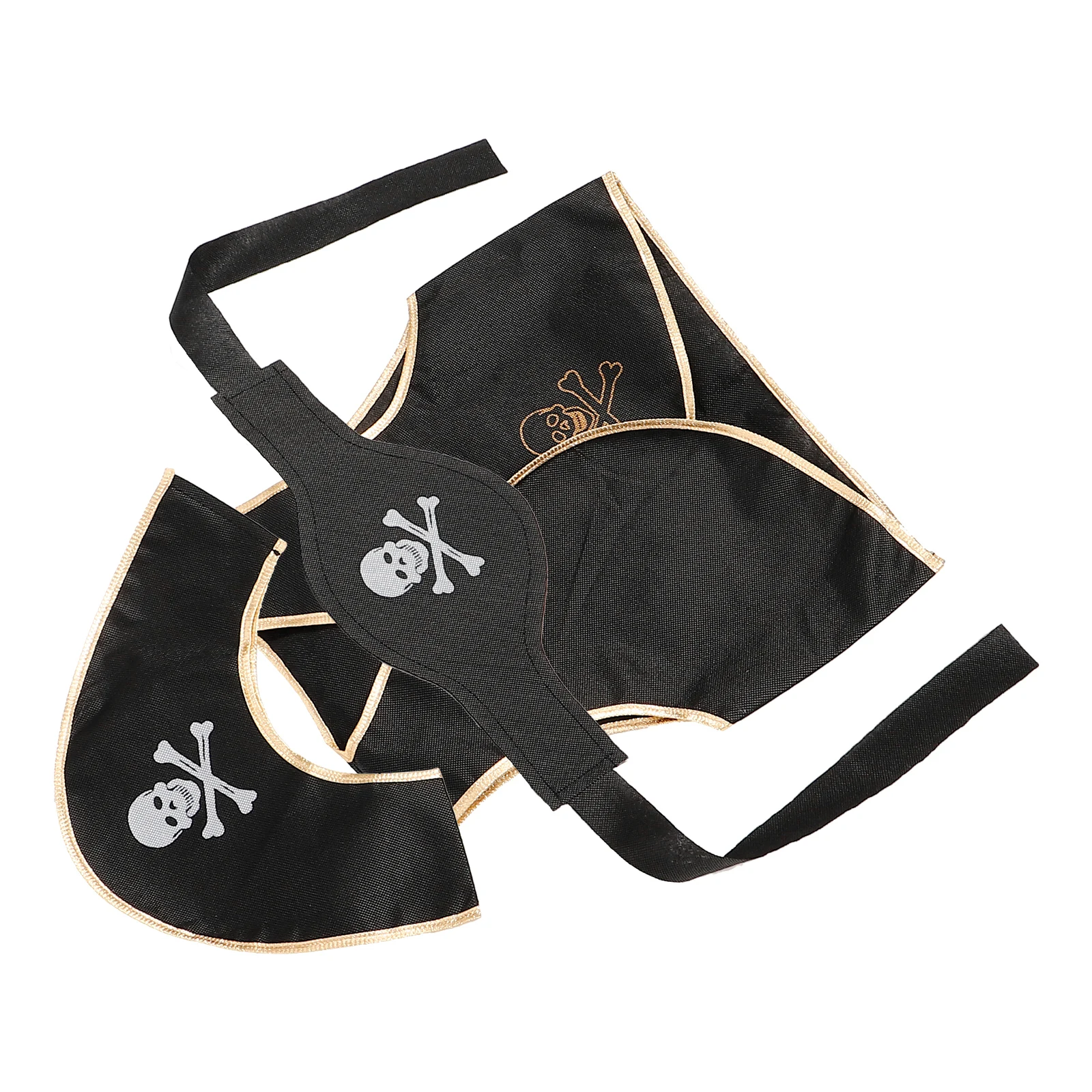 

Pirate Eyepatch Hat Set Costume Skull Pattern Pirate Clothes Hat Belt Halloween Cosplay Carnival Props Accessories