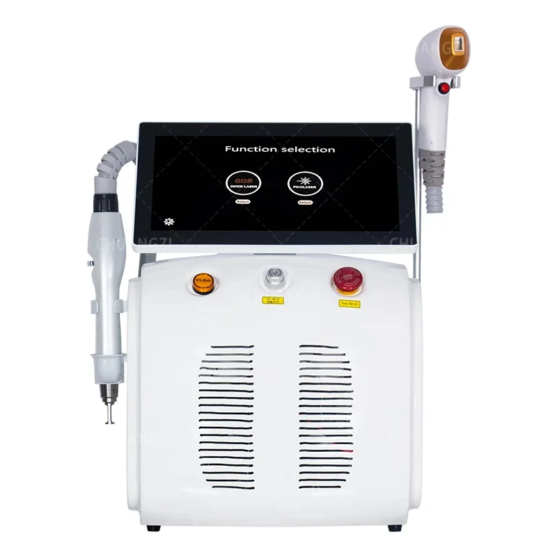 Diode Laser Hair Machine And TattooNew High Quality NEW 2in1 808 DiodeLaser Hair Removal DepigmentationRemoval Machine
