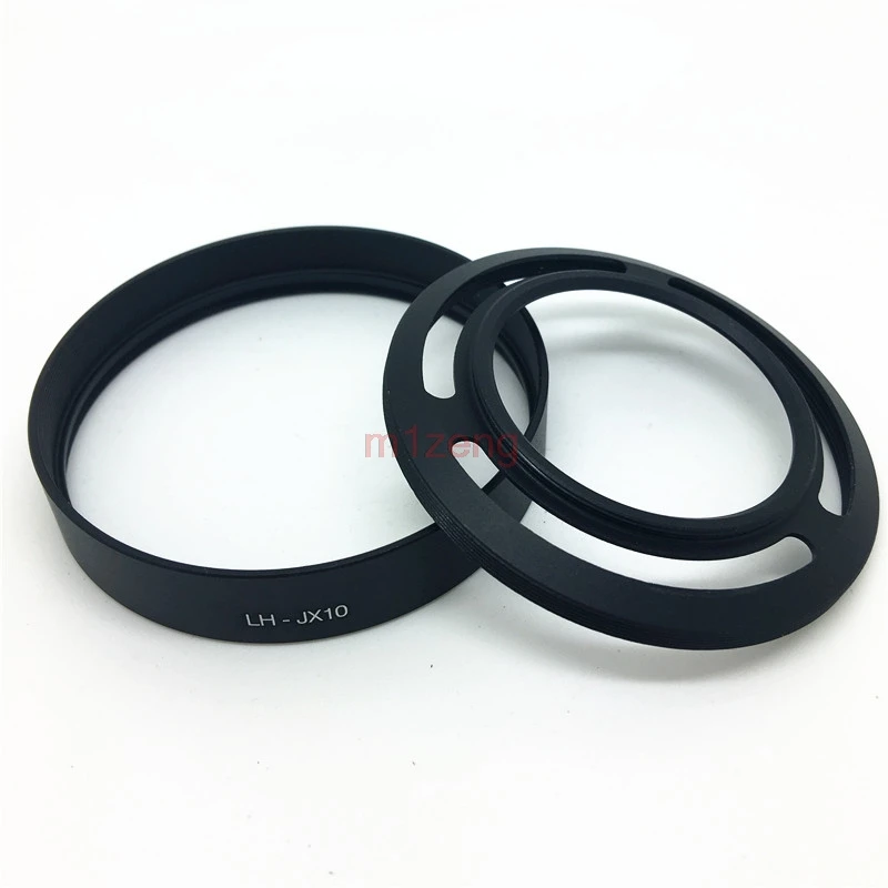 Cubierta de lente de Metal LH-X10, anillo adaptador de filtro y tapa de 52mm para cámara Fujifilm FinePix fuji X10 x20 x30, negro y plateado