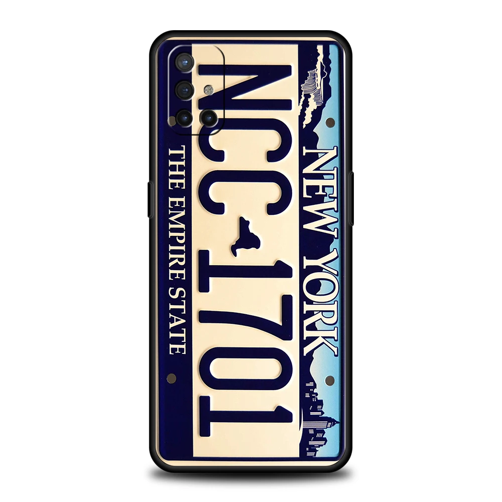 Retro Funny License Plate Number Phone Case for Oneplus Nord N100 N10 10 7 8 9 10R 9R 7T 8T N200 CE 2 2T 9RT Z Pro Cover Shell