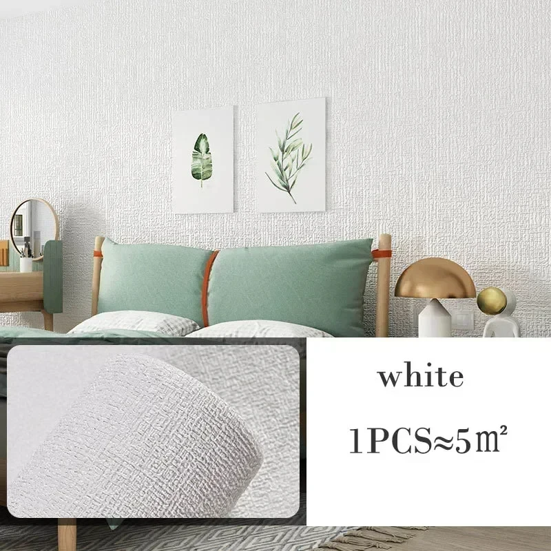 10m 3D Dikker zelfklevend behang linnen vlakte Diatomeeën Modder muurstickers kleur decor renovatie anti-collision Home Decor