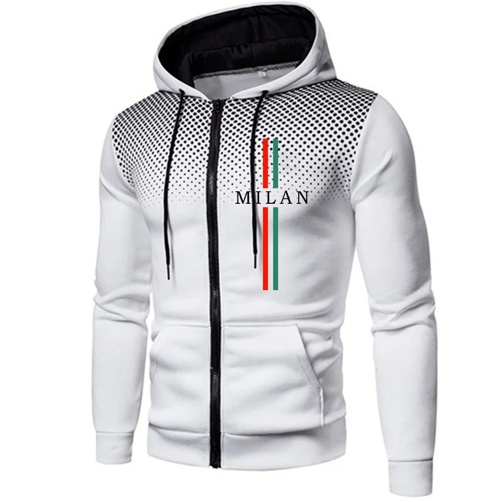 

Mens Autumn Winter Versatile Men's Sweatshirts Zip Jacket Daily Hoodies Fashion Casual Outdoors Printing Quality Sports Clothing
