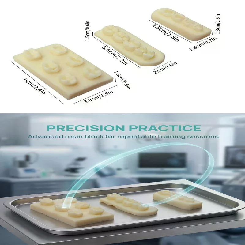 1PCS Resin Tooth Morphology Practice Model Root Canal Filling Inlay Resin Module For Dental Teaching Training Resin Model Tool