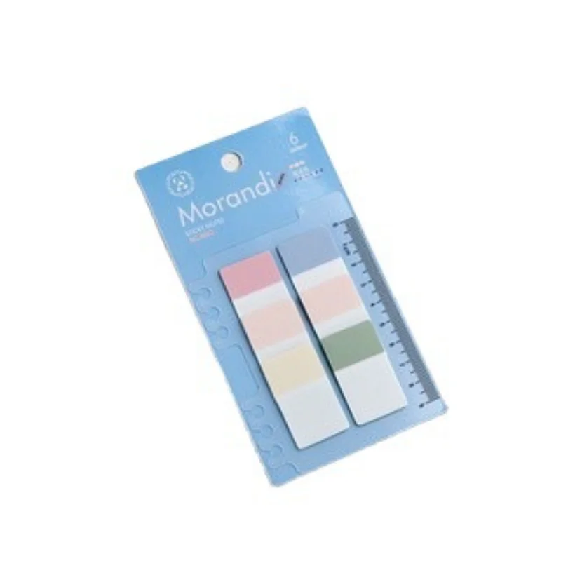 60pcs/lot Sticky Note with Ruler Loose Leaf Index Label Marker Stickers Mini Memo Pad Tearable Note Pad Stationery Notepad