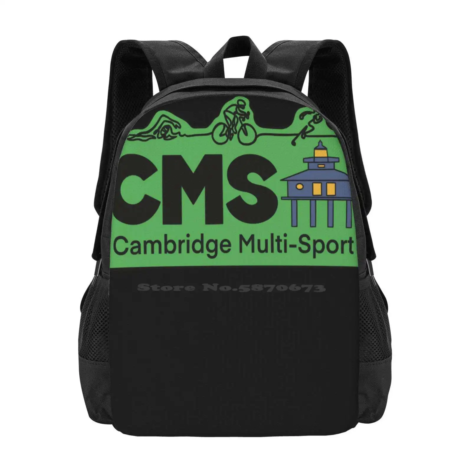 Cms Funky Logo Pattern Design Laptop Travel School Bags Cms Funky Logo