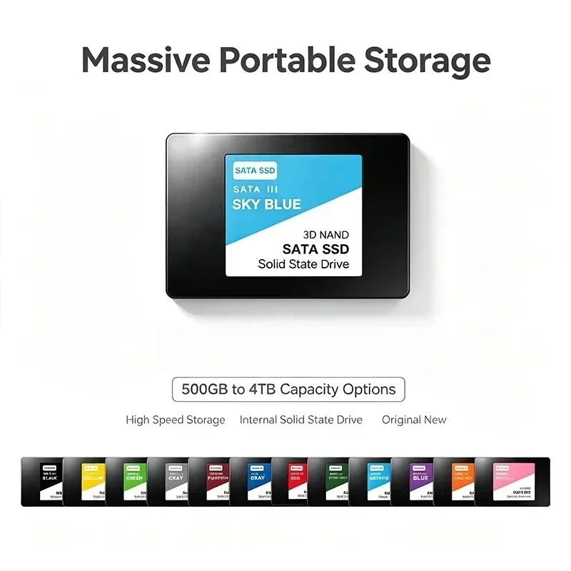 Original 013 SSD Purple 2.5 Inch SATA3 High Speed 3D NAND Internal Solid State Drive 2-4TB for Laptop Desktop Gaming PC Upgrade