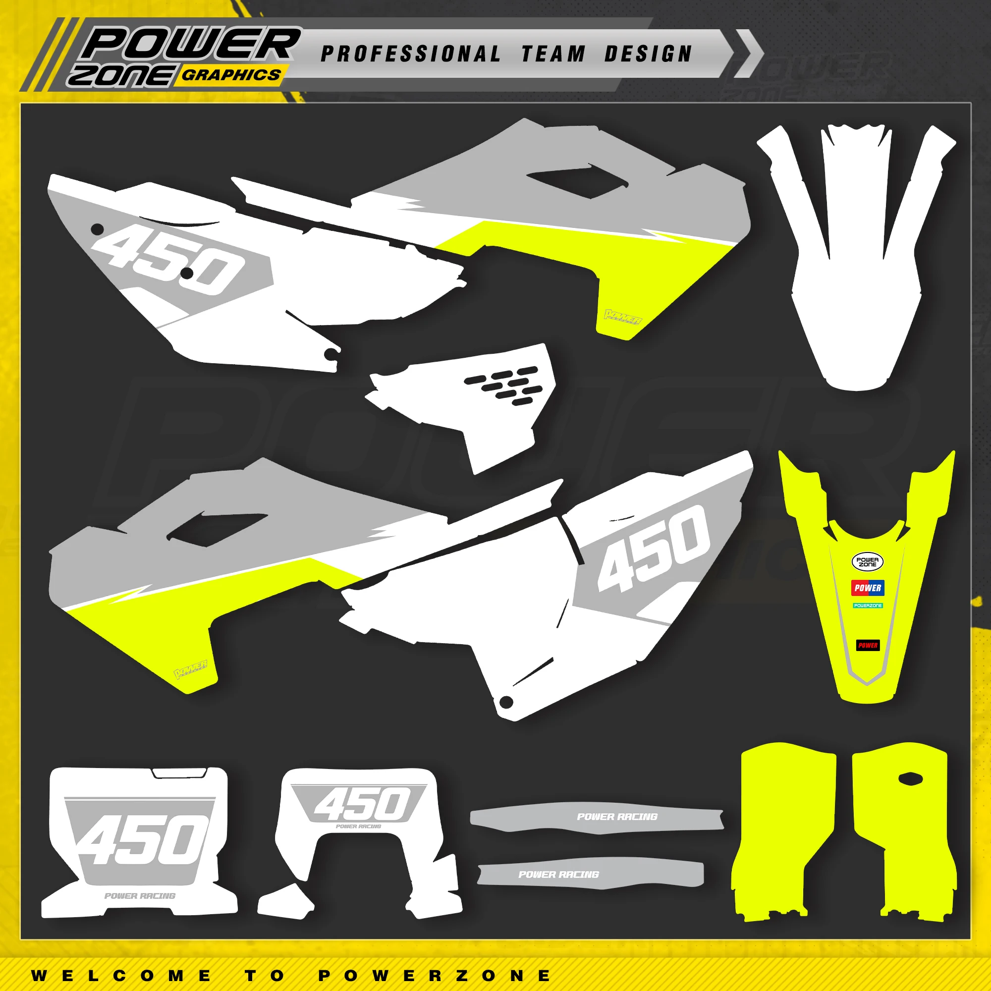 

PowerZone Custom Team Graphics Decal Stickers Kit For Husqvarna Decal 2023 2024 2025 TC FC 125-450CC 24-26 TE FE