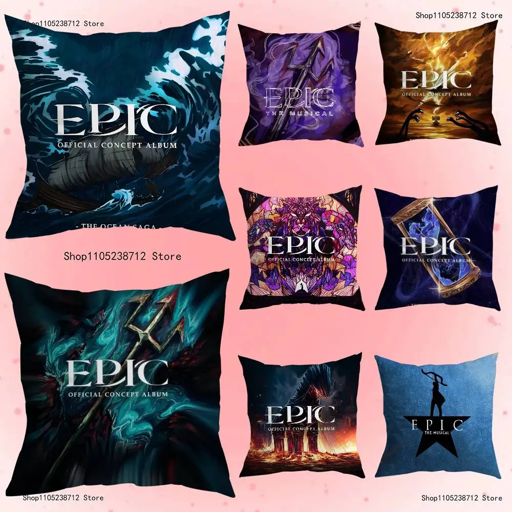 

Music E-Epic The Musical Pillow Case For Sofa Decor Car Office Room Printing Cushion Cover Decorations and Protector