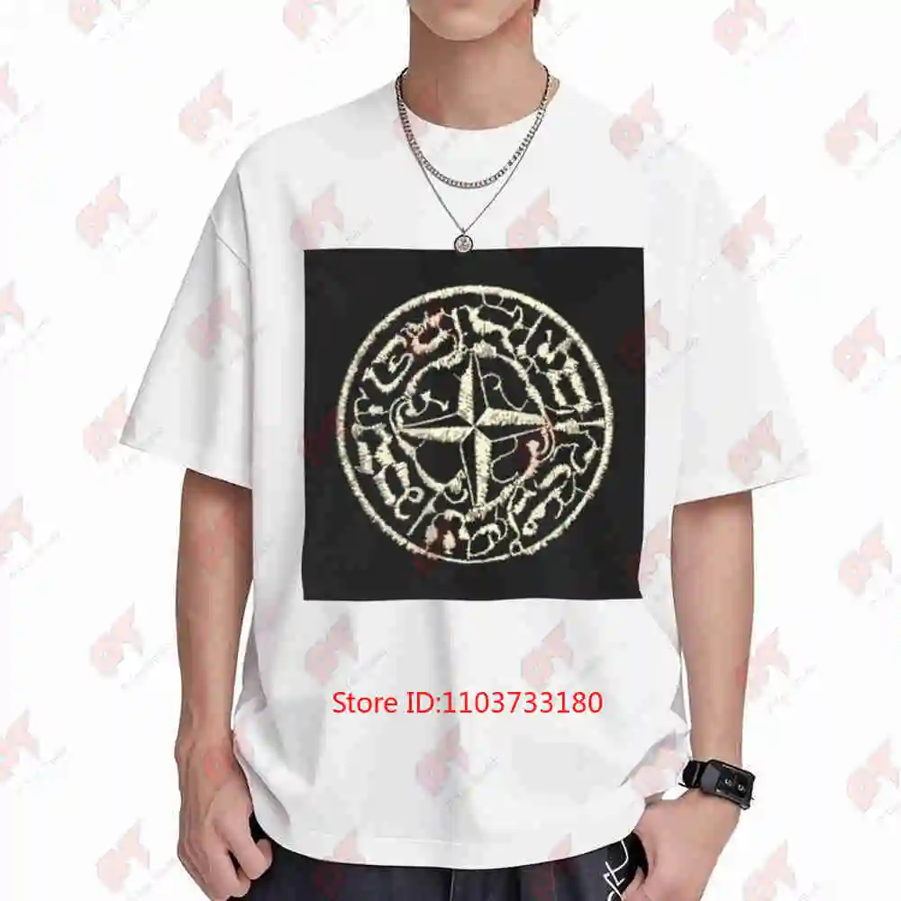 Compass Patch Logo Short Sleeve Tee 100% Cotton T-Shirt