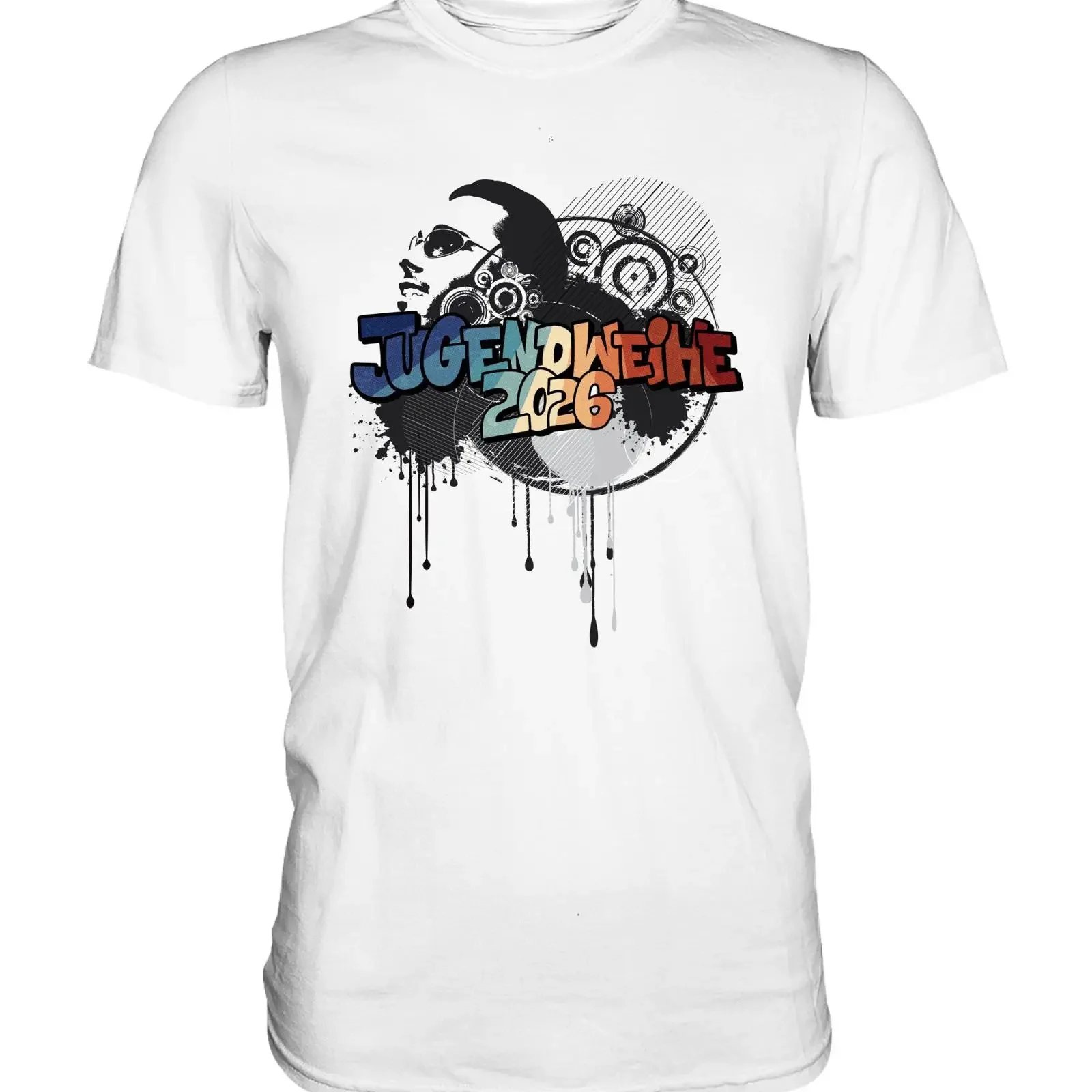 Jugendweihe 2026 Youth Initiation Celebration Graffiti Art Casual  T Shirt for Adult Ceremony Party Outfit vintage Washed
