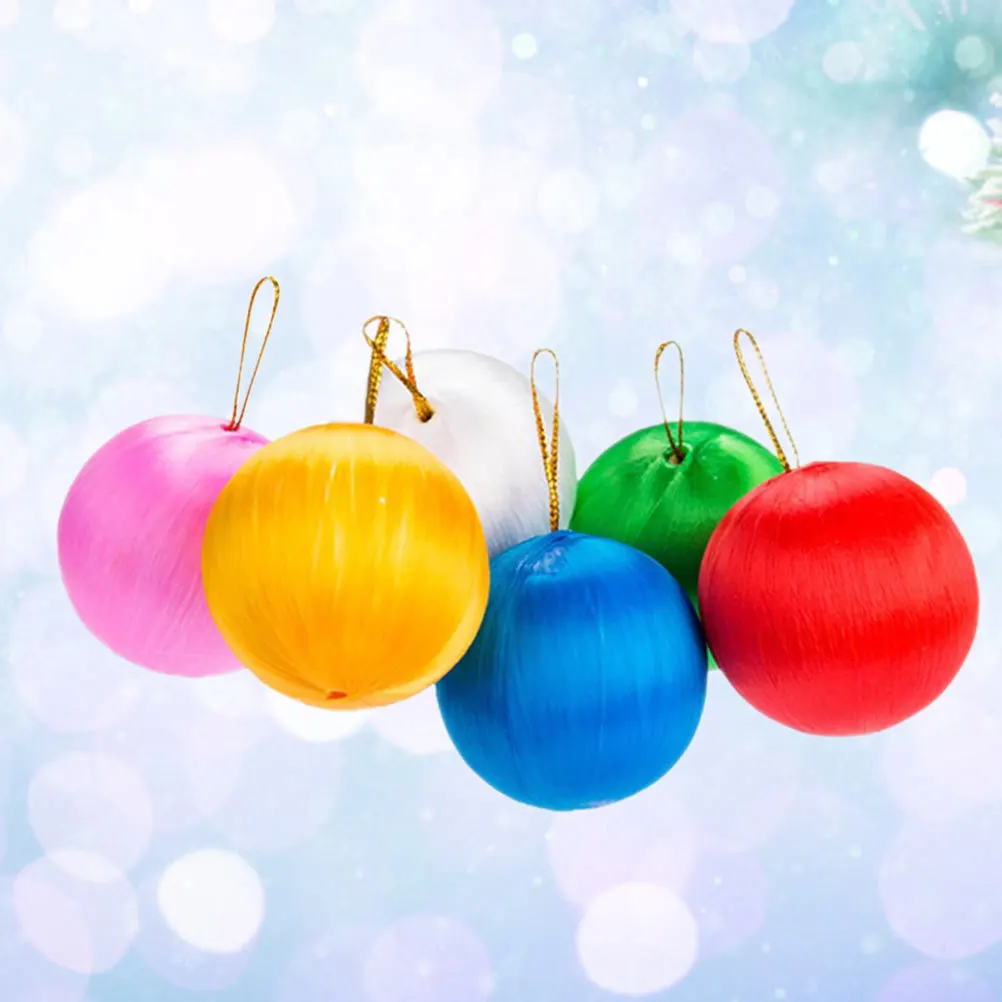 

6Pcs Christmas Tree Ball Pendant Colorful Festival Decorations for Home Store Office Xmas Decor Ball Decor Xmas