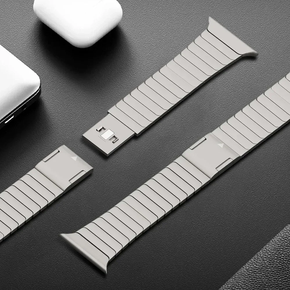 Bracelet à Maillons Magnétiques en Acier Inoxydable pour Apple Watch, Bande Ultra 2, 1, 49mm, Série 9, 8, 7, 45mm, iWatch 6, 5, 4, SE, 44mm, 42mm