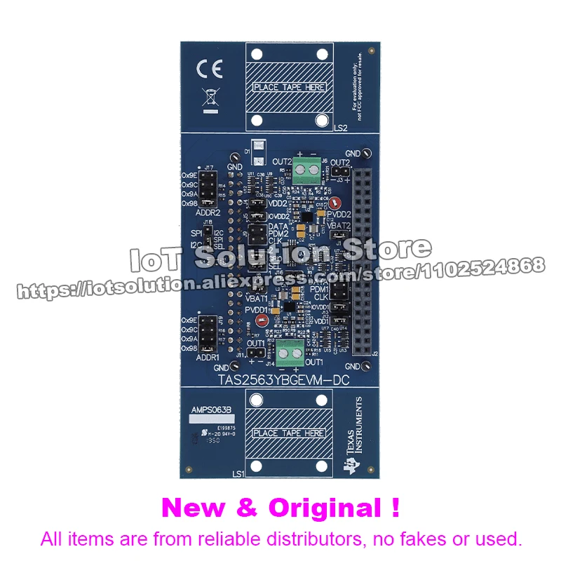 TAS2563YBGEVM-DC TAS2563 DSBGA 6-W smart amp with integrated DSP daughter card evaluation module (motherboard need