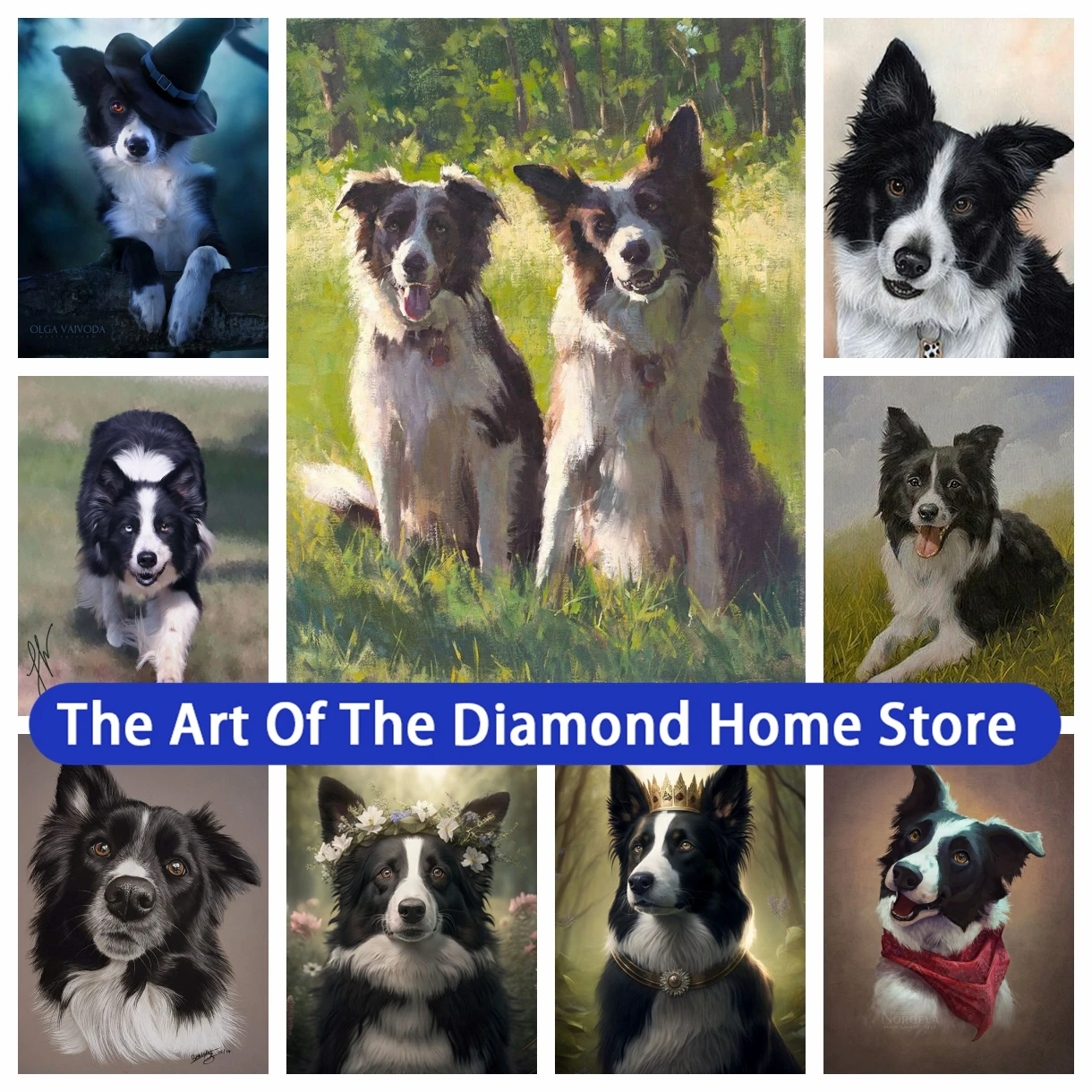 

Scotland Shepherd Dog 5D DIY AB Diamond Painting Animal Cross Stitch Embroidery Picture Mosaic Full Drill Craft Home Decor Gift