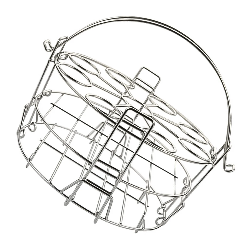 

Stainless Steel Egg Steaming Rack Kitchen Gadget Silver Rust Resistant Easy Clean Portable Suitable For Eggs Cookies